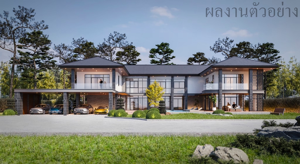 3D Perspective - รับทำและออกแบบ 3D Perspective Exterior - 5