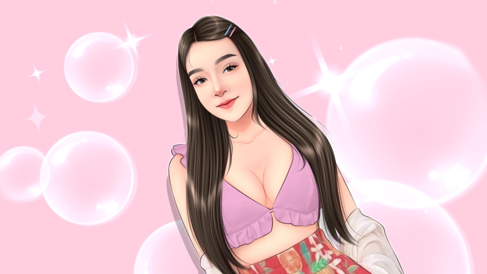 วาดภาพเหมือน Portrait - Portrait Digital สไตล์การ์ตูน - 1