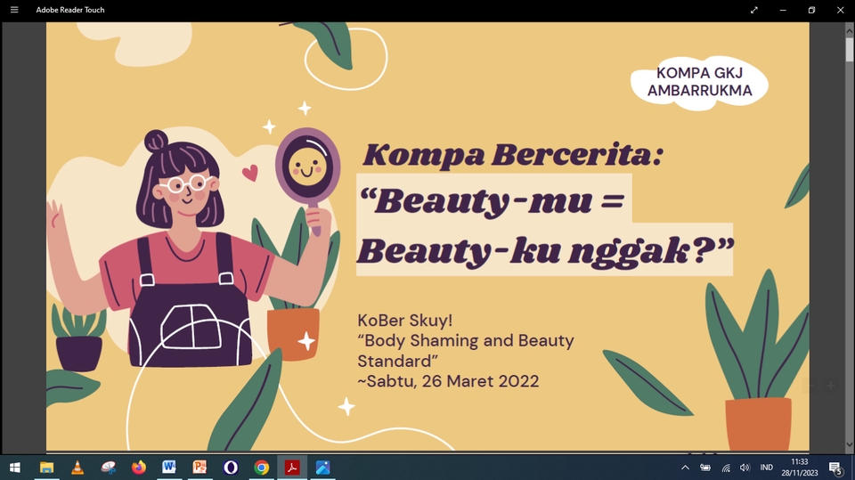 Pengembangan Diri - Pemaparan tentang "Body Shaming and Beauty Standard" dalam KOMPA Bercerita - 2