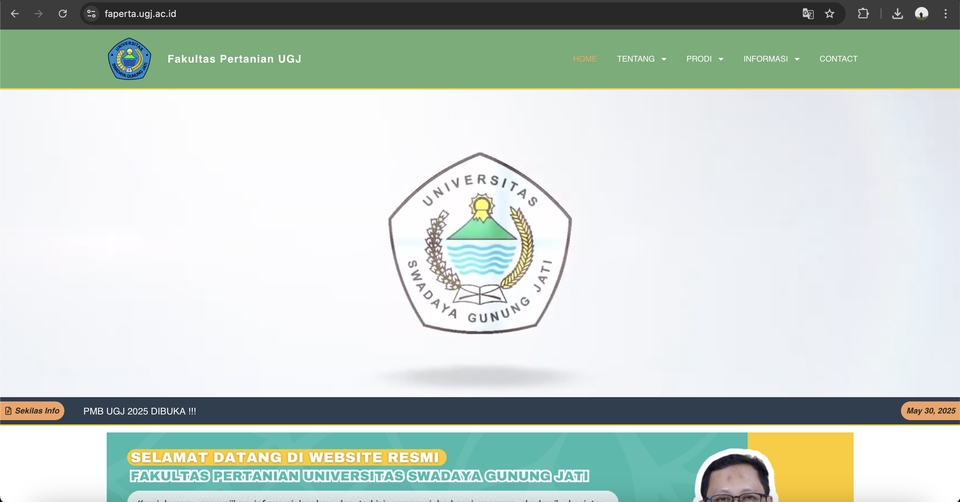 Jasa Pembuatan Website Perusahaan, Fakultas Pertanian Universitas Swadaya Gunung Jati