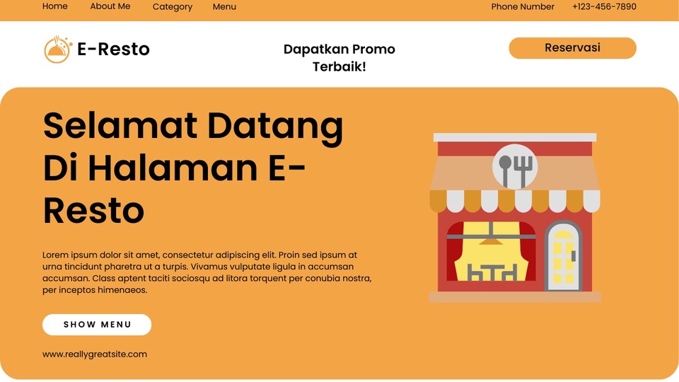 Jasa desain website profesional dan murah untuk restoran dengan desain modern dan menarik, termasuk desain logo dan aplikasi mobile.