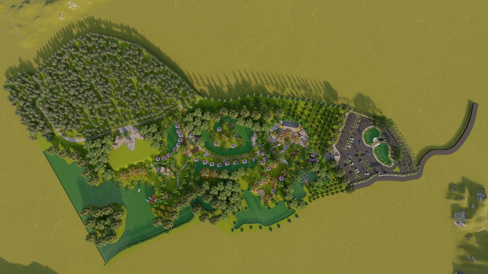 3D & Perspektif - Desain Lanskap Taman Rumah - Taman Lingkungan - 3 Hari Selesai gambar 2D & 3D - 10