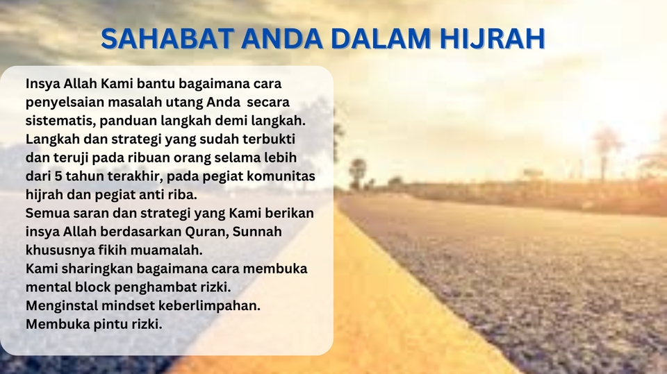 Jasa konsultasi keuangan dan jasa akuntansi untuk membantu mengatasi masalah utang, membangun strategi keuangan dan membuka mental block penghangat rezeki.