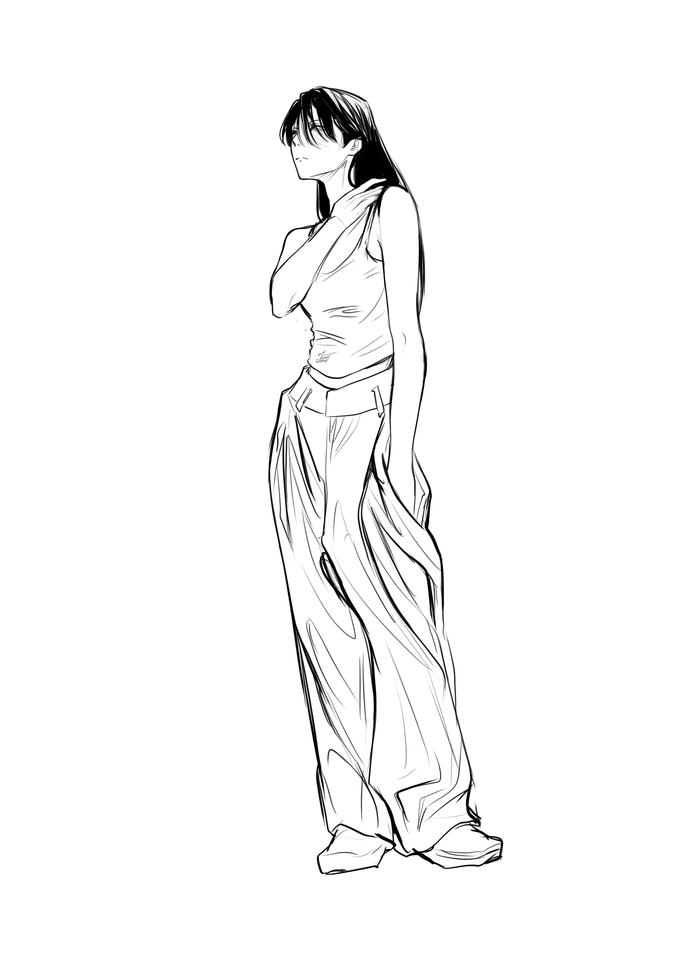 วาดแฟนอาร์ตเกาหลีสไตล์สาวสวยผมยาว