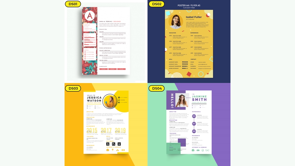 Portfolio & Resume - Desain Resume / CV Kreatif, Unik, Minimalis Dan Profesional (1 Hari Jadi) - 1