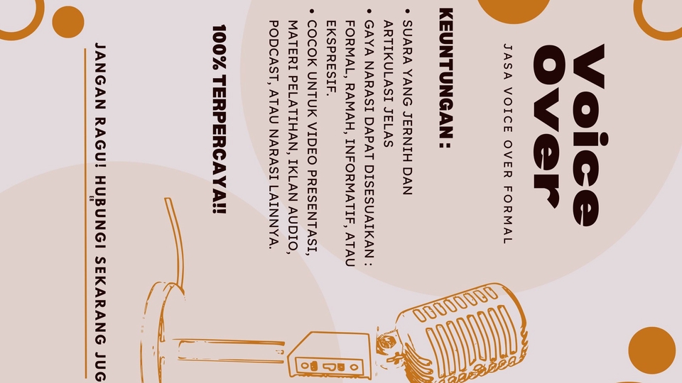 Sulih suara (dubbing, looping) - Voice Over Formal dan Ramah - 1