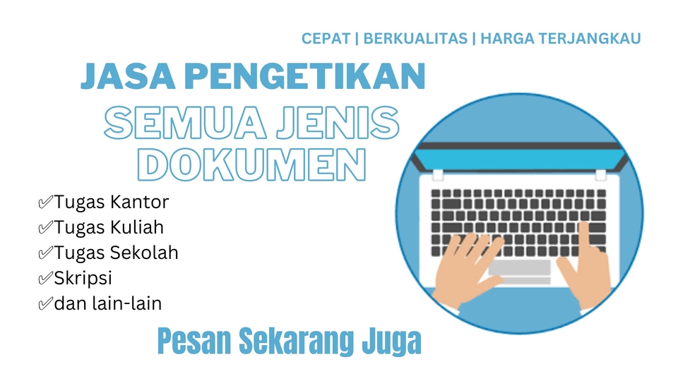 Pengetikan Umum - JASA PENGETIKAN ULANG ARTIKEL, PDF, EBOOK, JPG, KE DOC CEPAT, TEPAT, RAPI, & DETAIL  - 1