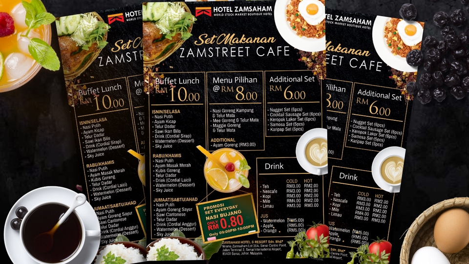 Digital Printing - Desain Menu Minuman Makanan, Resto & Kuliner "Revisi Unlimited" - 3