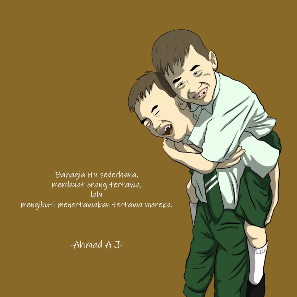 Gambar Potret - Gambar foto jadi ilustrasi kartun - 3