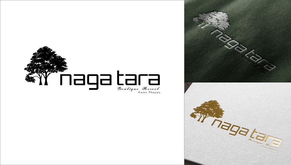 ออกแบบโลโก้ร้านอาหาร บูติกรีสอร์ท สไตล์เรียบหรูดูแพง โลโก้นาคาตารา