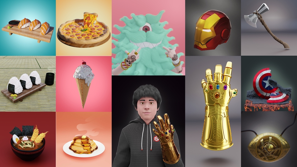 รับปั้นโมเดล 3d ตัวละคร การ์ตูน อนิเมะ สไตล์ญี่ปุ่น 3d model 3d