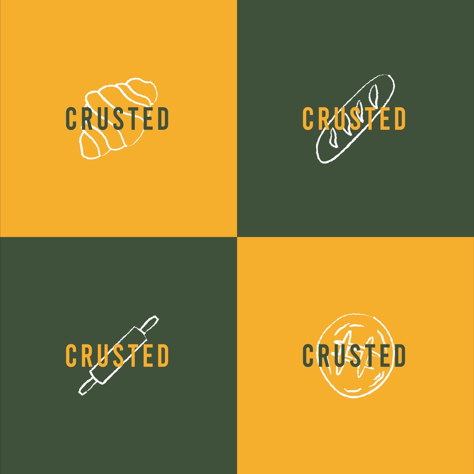 Logo desain untuk bisnis makanan dengan konsep modern dan minimalis. Desain logo ini menampilkan berbagai bentuk yang berhubungan dengan makanan dan dapat digunakan untuk logo restoran, cafe, atau usaha kuliner lainnya. Jasa desain logo online, membuat logo untuk website, dan design logo untuk komunitas dapat dipesan di platform ini.