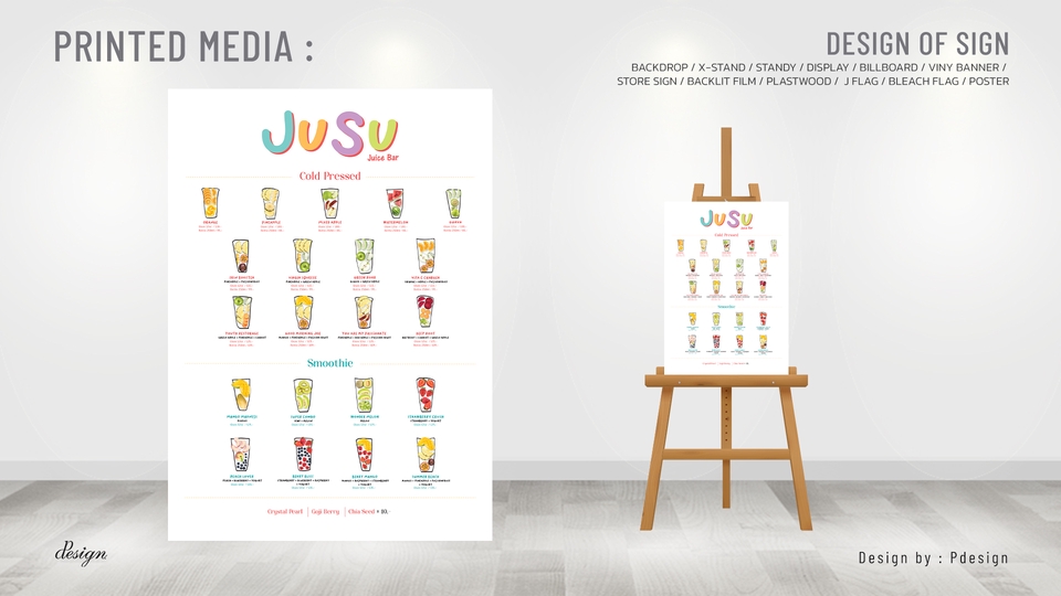 สื่อสิ่งพิมพ์และนามบัตร - Print media ออกแบบสื่อสิ่งพิมพ์ ( Standee / Backdrop / Vinyl / J-Flag / Roll up / X-Stand etc. ) - 18