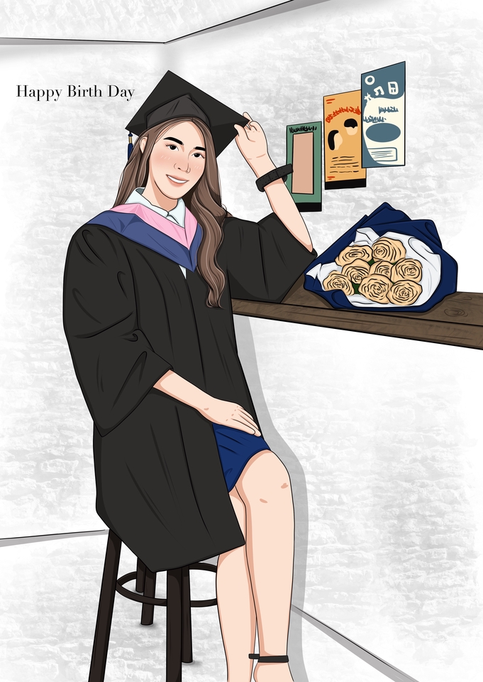 วาดภาพการ์ตูน - ภาพวาดมินิมอลสุดคิ้วท์ - 2