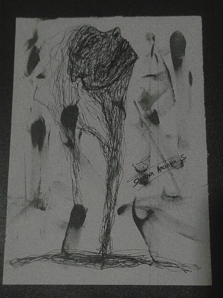 Jasa lukis wajah karikatur hitam putih desain vektor freelance