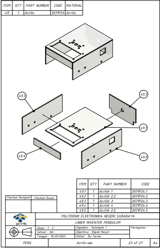 CAD Drawing - CAD Drawing atau Gambar Kerja Desain 3D | Autodesk Inventor, Fusion 360 - 15