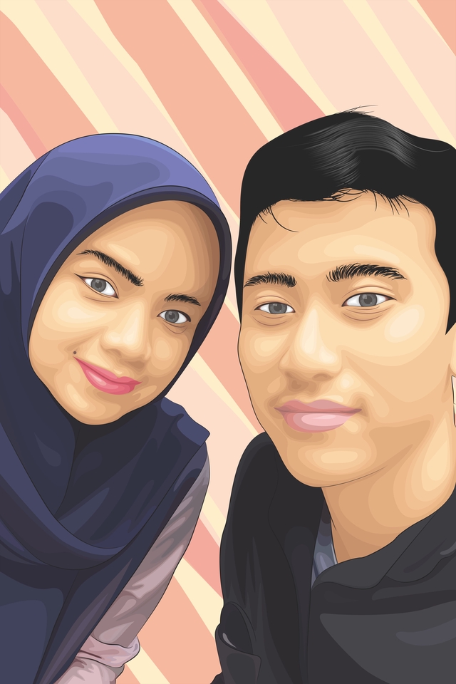 Gambar Potret - Desain Vektor Foto Potrait Untuk Kado - 5