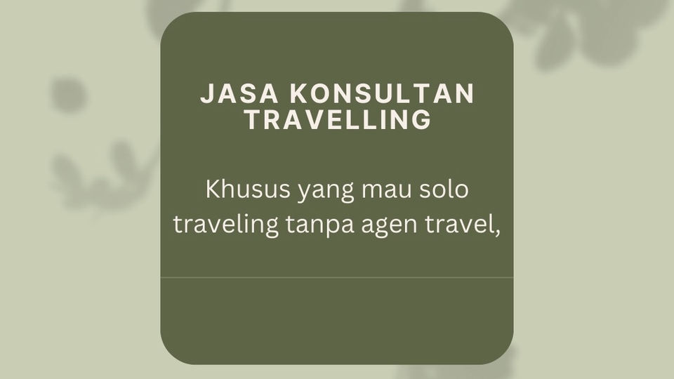 Travelling - Jasa Konsultan Travelling - 1