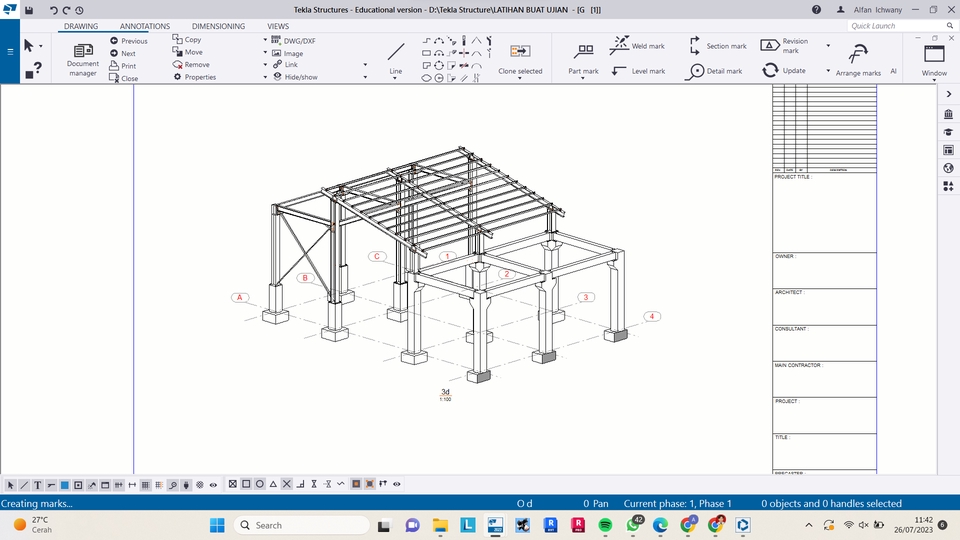 3D & Perspektif - Jasa pemodelan desain 3d bangunan baja/beton menggunakan software Tekla Structures - 10
