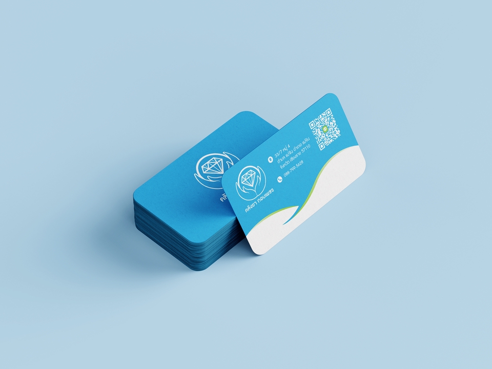 สื่อสิ่งพิมพ์และนามบัตร - ออกแบบนามบัตร Name Card & Business Card สไตล์ Minimal - 3