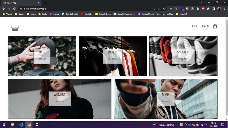 Membuat aplikasi atau Konversi html web ke ReactJs 