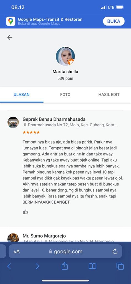 Memberi Review - JASA RIVIEW LOKASI GOOGLE MAPS/GOOGLE BISNIS - 3