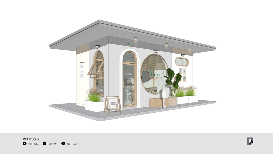 รับออกแบบ perspective 3D ร้านค้า 3d โมเดล 3d ราคาถูก