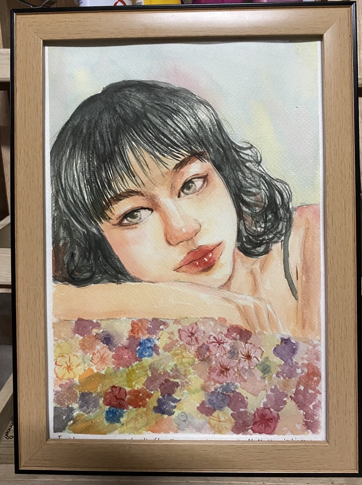 วาดภาพเหมือน Portrait - รับวาดภาพเหมือนสีน้ำ,สีไม้ - 7