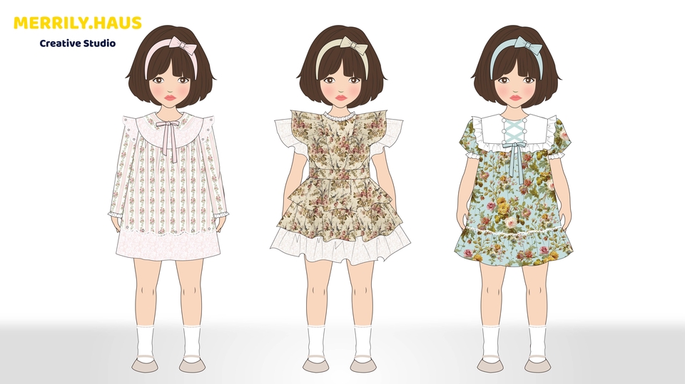 วาด/ออกแบบแพทเทิร์นเสื้อผ้า - ออกแบบเสื้อผ้าแฟชั่น เสื้อผ้าเด็ก ชุดยูนิฟอร์ม ชุดพริตตี้ MC เสื้อผ้าสัตว์เลี้ยงฯ - 29