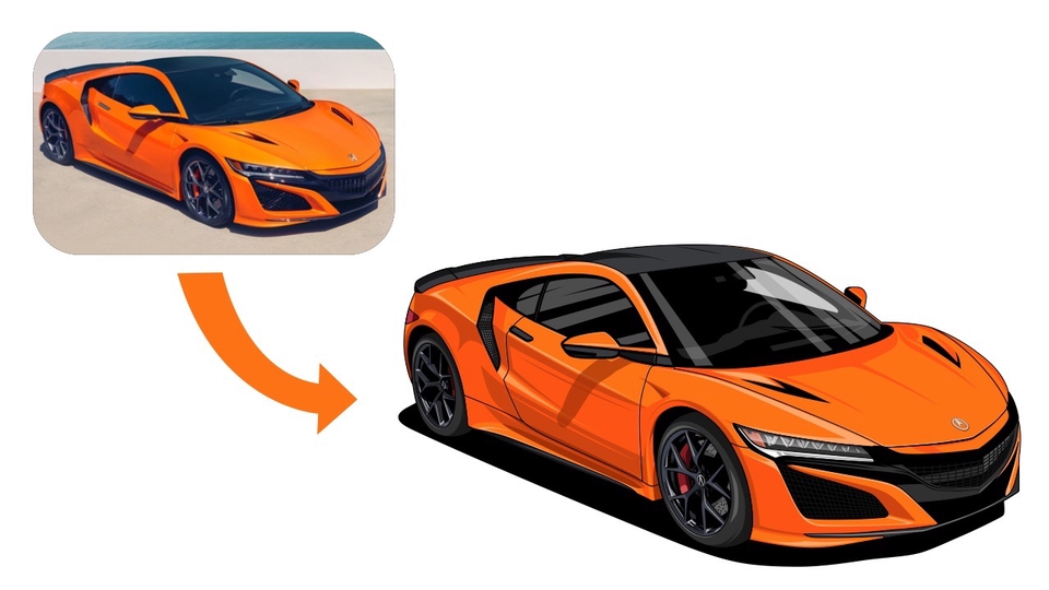 Gambar dan Ilustrasi - Vector Ilustrasi Mobil dan Motor - 1