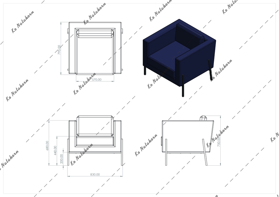 ทำโมเดล 3D - รับออกแบบและเขียนแบบ 2D 3D เฟอร์นิเจอร์ต่างๆ - 2