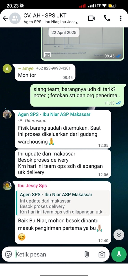 Jasa admin online shop, balas chat WA, update stok produk, layanan customer service