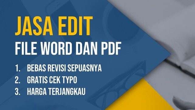 Jasa Edit Dokumen PDF, Konversi PDF ke Word / Excel - Jasa Edit File Word dan PDF