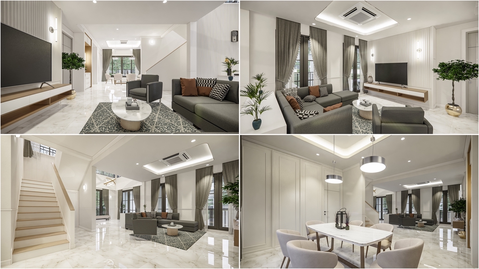 3D Perspective - รับทำภาพ / ออกแบบ / ปรึกษา งาน 3D Perspective / 3D Animation บ้าน, ตึกแถว, คอนโด, โรงแรม, Interior - 1