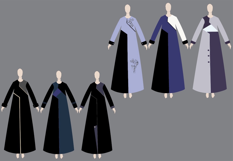 Desain Kaos & Motif - Desain Baju Musilm / Muslimah Fashion Women Abaya Kaftan Gamis - 4