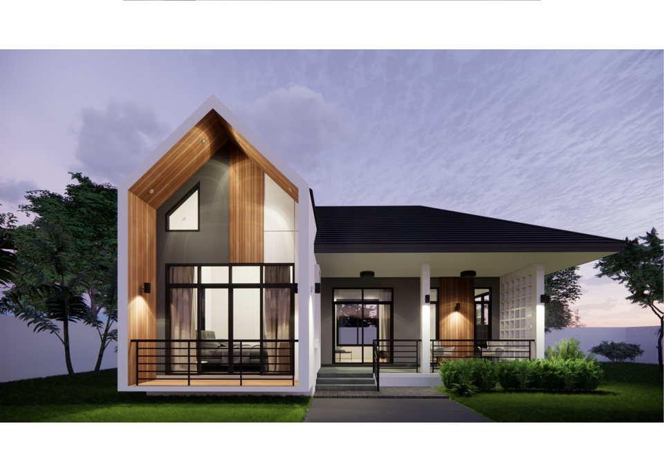 ออกแบบบ้านโมเดล3มิติ perspective ราคาถูก รับเขียนแบบบ้าน3d