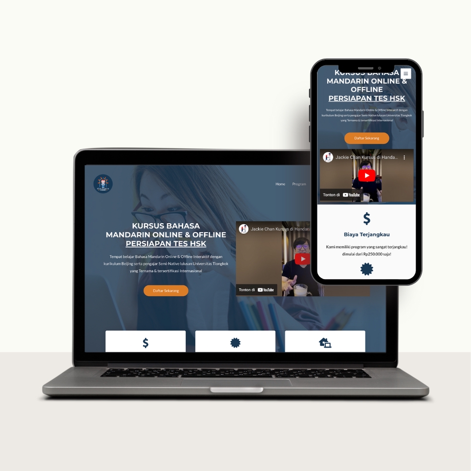 Jasa pembuatan website profesional dan murah, desain website modern dan responsive, harga website toko online dan company profile.