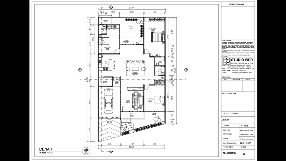CAD Drawing - -TERMURAH- Paket Desain Rumah Lengkap dapat 2D + 3D + ANIMASI + RENDER - 7