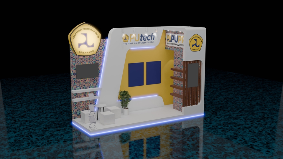 Jasa Desain Kios Minimalis Depan Rumah - Desain Booth Pameran 2 hari jadi
