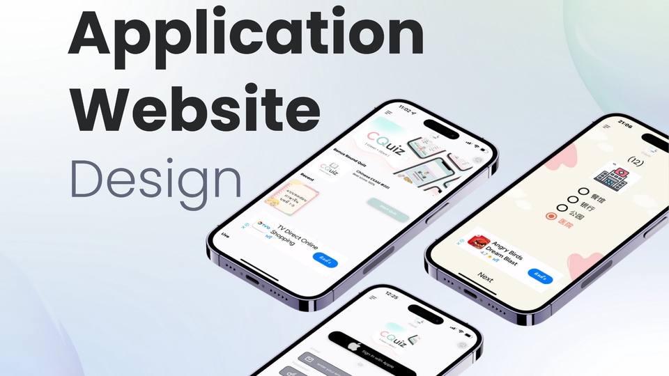รับออกแบบเว็บไซต์แอพพลิเคชั่น UI/UX ออกแบบเว็บไซต์สำหรับมือถือ ออกแบบ application