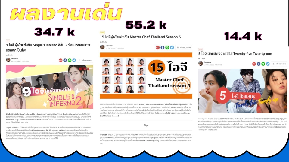 เขียนบทความ - เขียนบทความทุกประเภท / SEO ติดเว็บ/แคปชั่น - 2