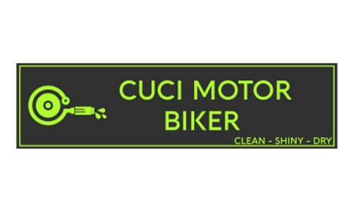 Logo Cuci Motor Biker, layanan jasa cuci motor profesional dan terpercaya.
