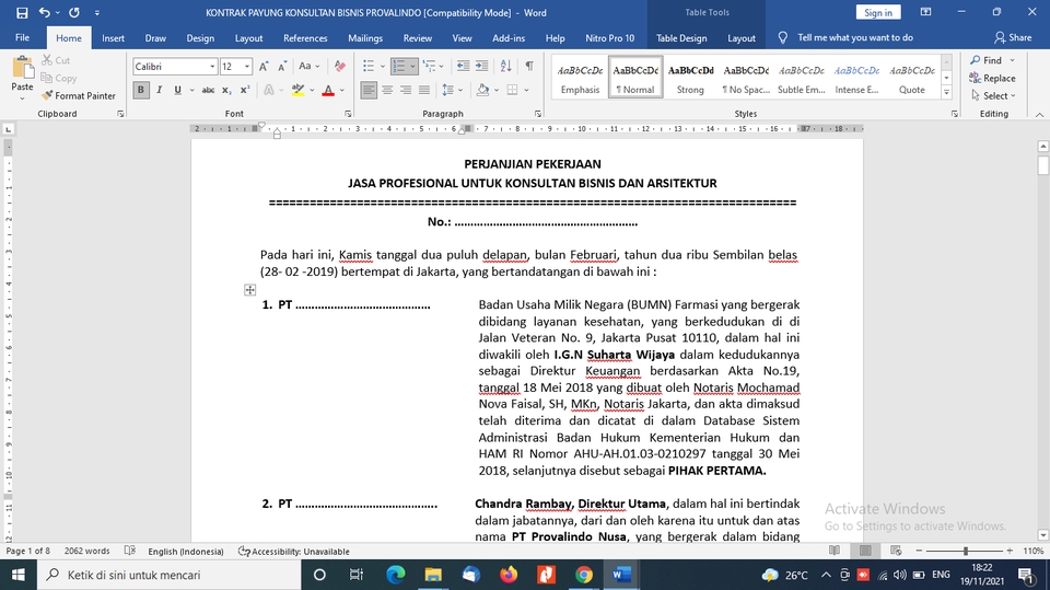 Hukum - Penyusunan Perjanjian dan Konsultasi Atas Perjanjian (Bonus Memorandum Of Understanding (MoU)) - 3