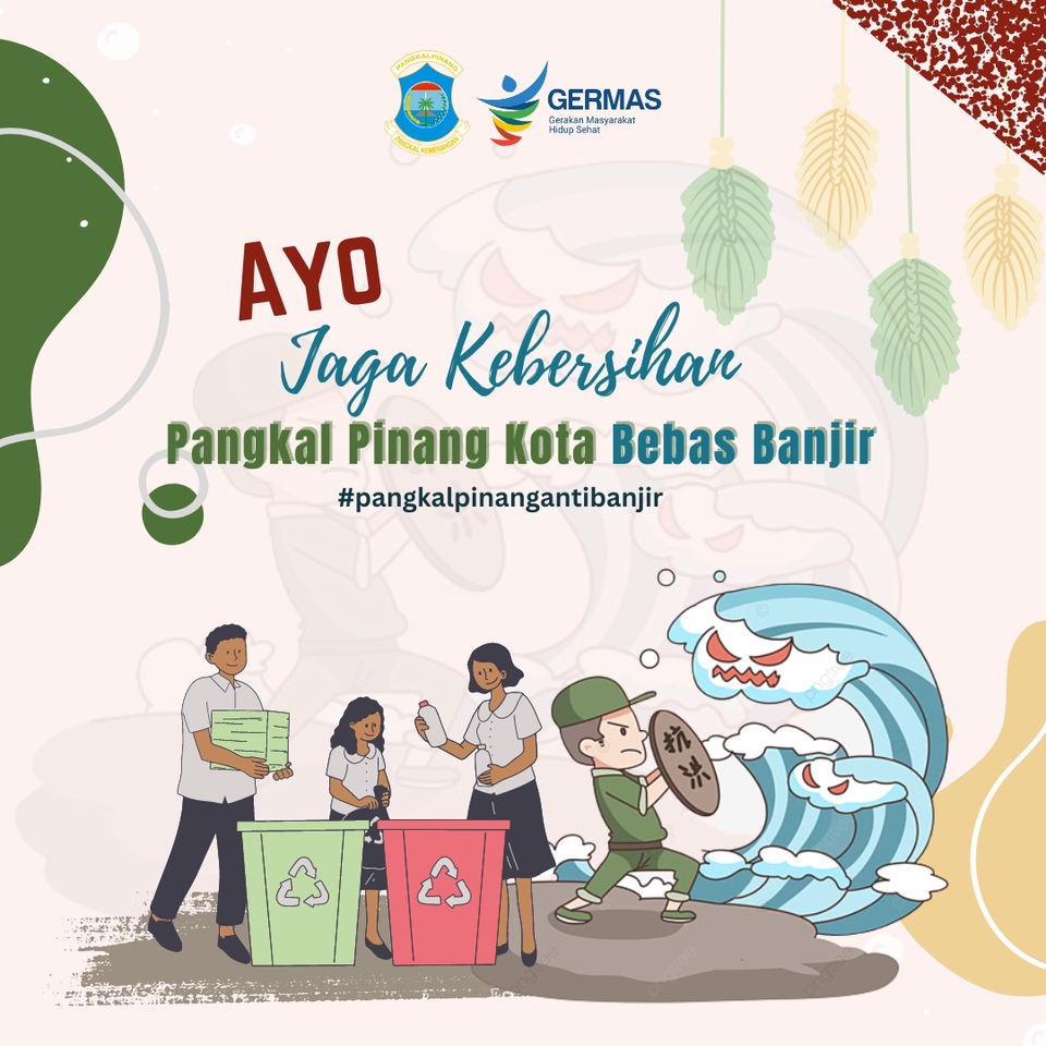 Jaga kebersihan lingkungan di Pangkal Pinang untuk mencegah banjir, kota bebas banjir #pangkalpinangantibanjir