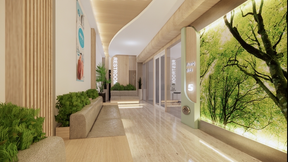 3D & Perspektif - FREE KONSULTASI!! Desain lobby hotel resepsionis,ruang tunggu - 3