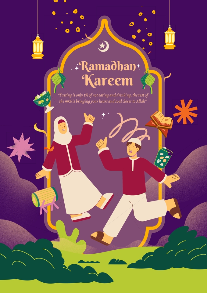 Jasa desain banner instagram untuk Ramadan Kareem, desain banner promosi instagram dengan tema islami, banner iklan instagram Ramadan.