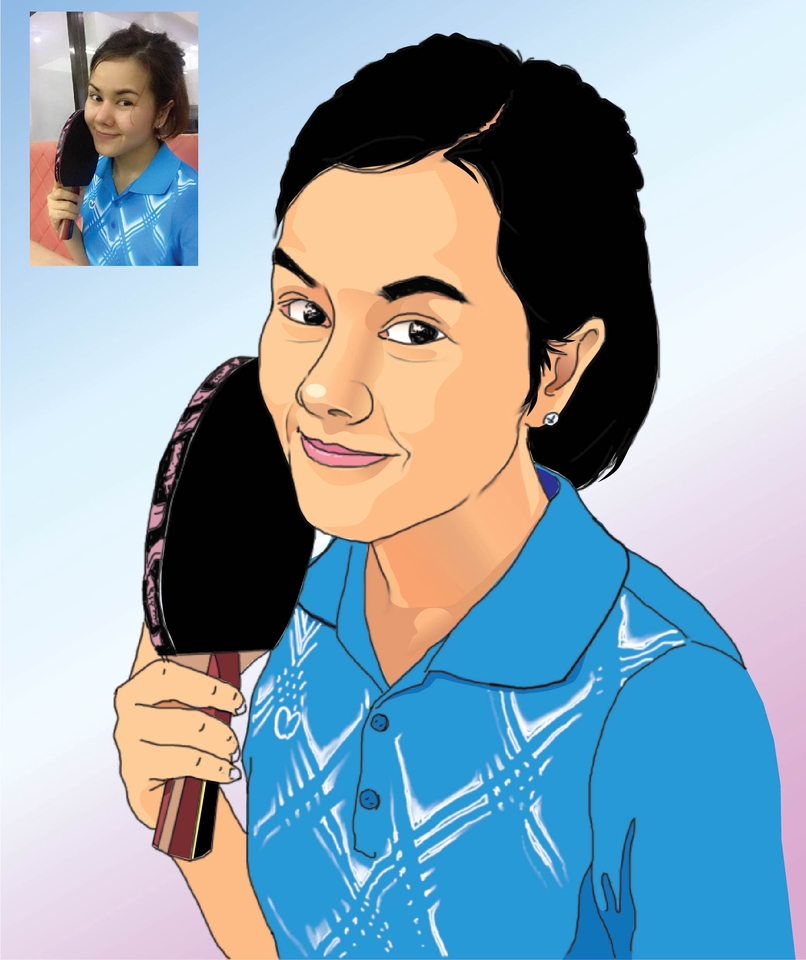 วาดภาพเหมือน Portrait - รับวาดภาพ Portrait แบบ illustrator Vector - 9