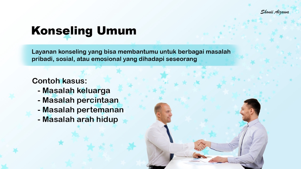 Jasa Konseling Umum untuk Masalah Keluarga, Percintaan, Pertemanan, dan Arah Hidup. Dapatkan Layanan Konsultasi Psikologi Online, Self Development dan Bimbingan Karir dengan Profesional Terpercaya.