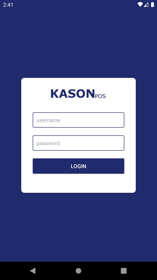 Jasa Pembuatan Aplikasi Android, login ke aplikasi KASONPOS.