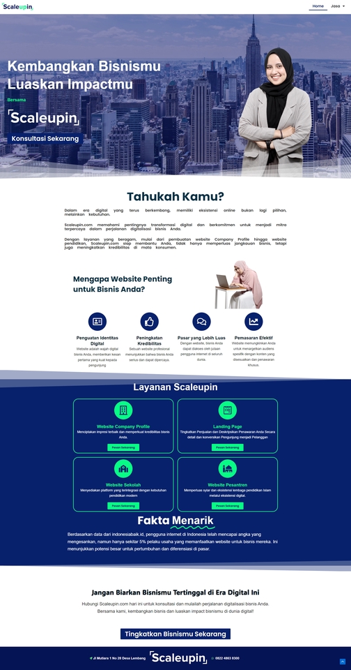 Jasa pembuatan website profesional untuk meningkatkan kredibilitas dan jangkauan bisnis Anda.